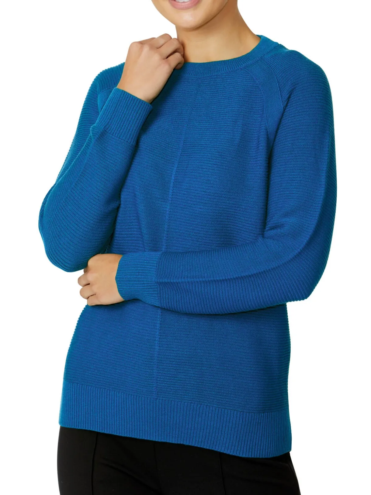 Anthea Crawford Knitwear<Alexis Blue Knit Sweater Cornflower