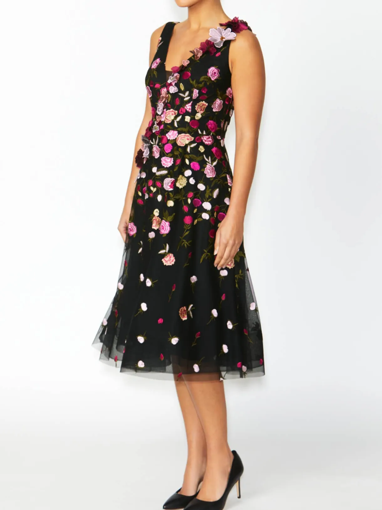 Anthea Crawford Mother Of The Bride|Event Dresses<Belle Floral A-Line Dress Black