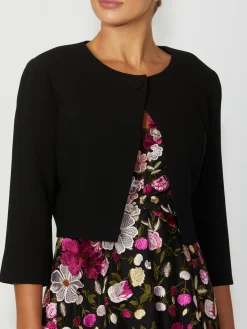 Anthea Crawford Coats & Jackets<Crepe Single Button Jacket Black