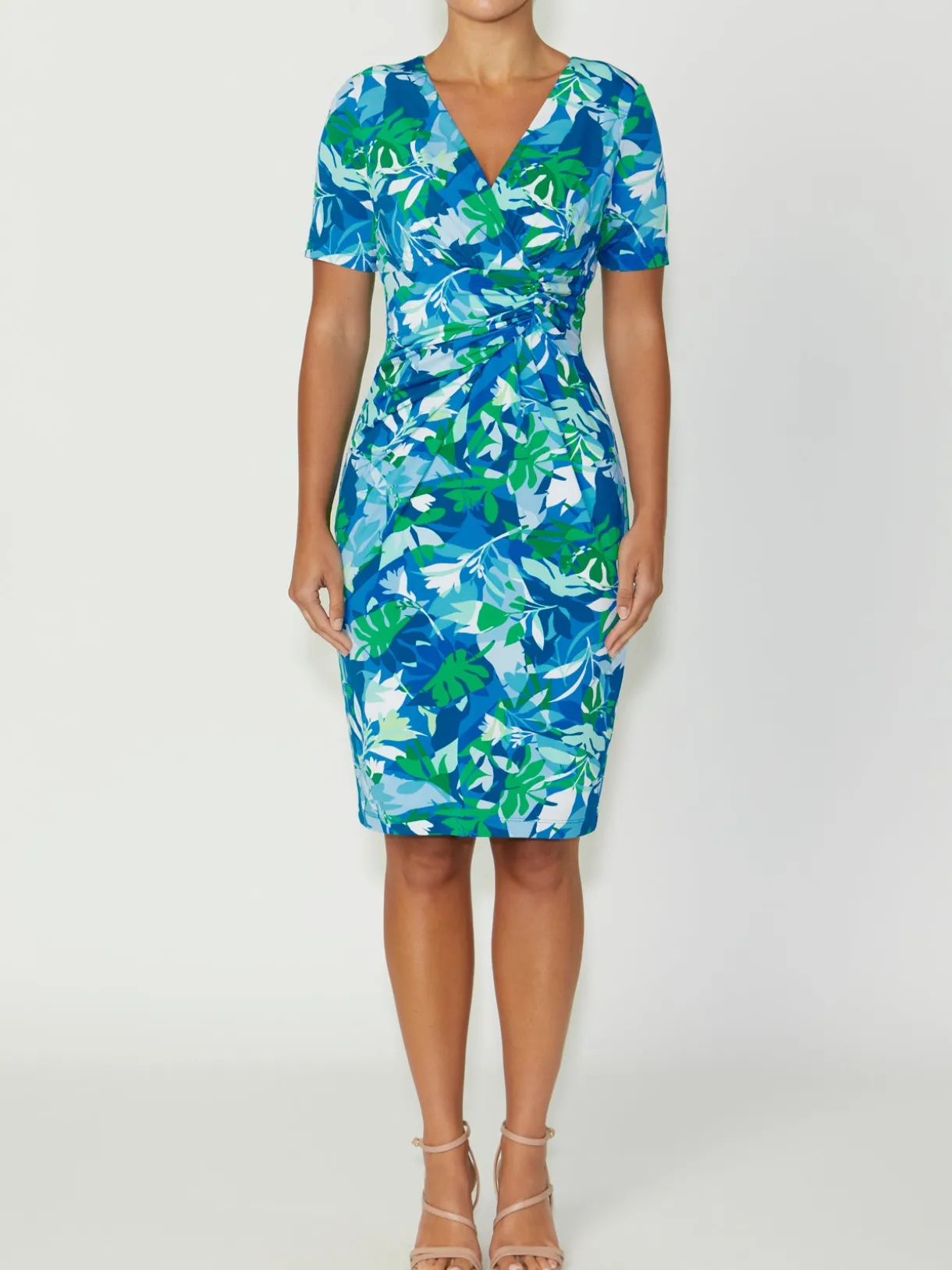 Anthea Crawford Jersey Dresses<Emelynn Palm Jersey Dress Blue