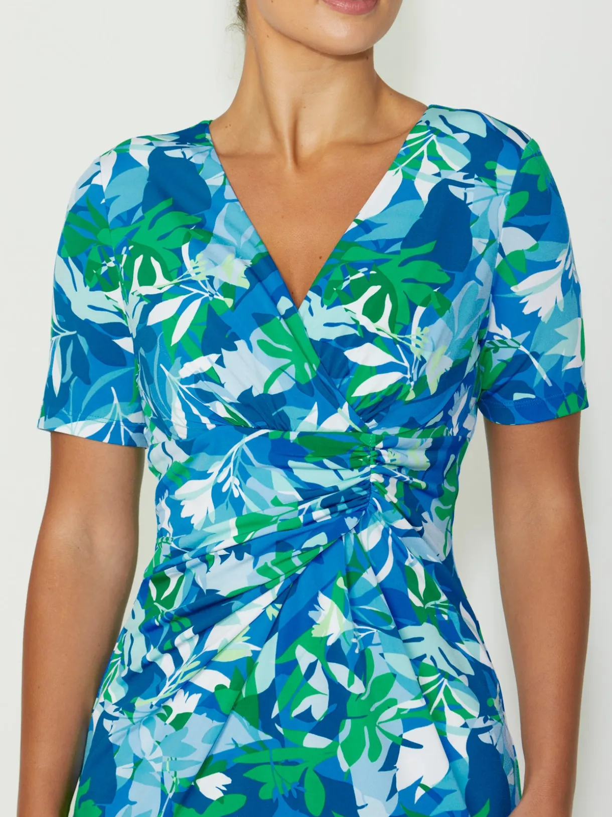 Anthea Crawford Jersey Dresses<Emelynn Palm Jersey Dress Blue