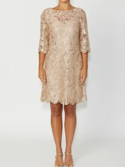 Anthea Crawford Mother Of The Bride|Event Dresses<Geneieve Gold Lace Dress Champagne