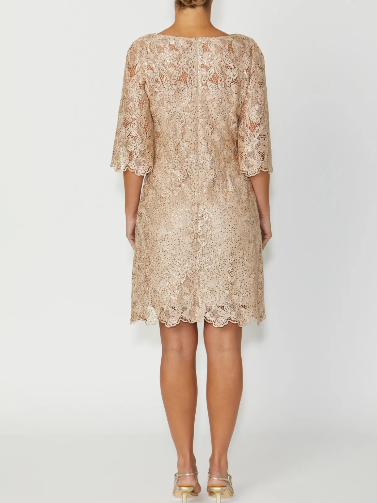 Anthea Crawford Mother Of The Bride|Event Dresses<Geneieve Gold Lace Dress Champagne