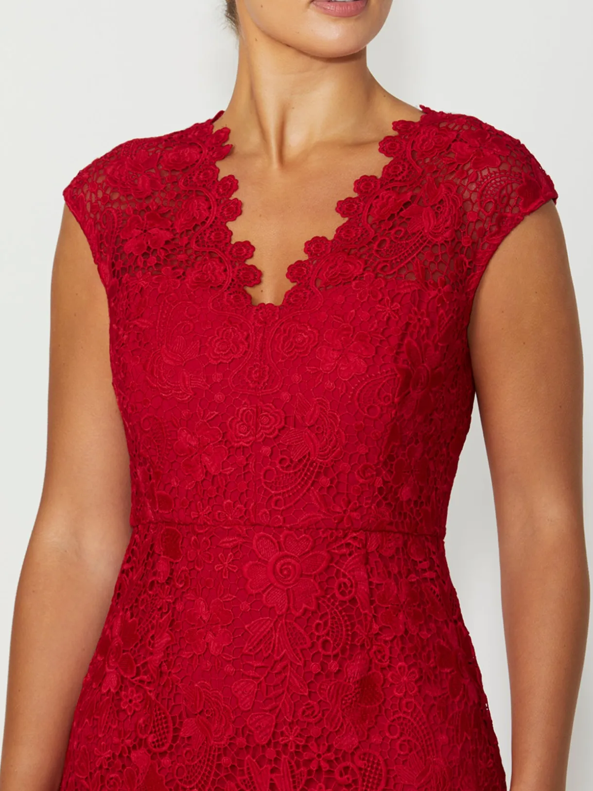 Anthea Crawford Event Dresses|Mother Of The Bride<Georgina Lace Dress Red