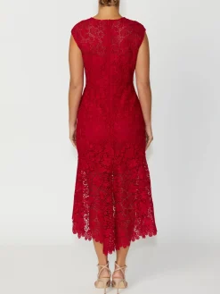 Anthea Crawford Event Dresses|Mother Of The Bride<Georgina Lace Dress Red