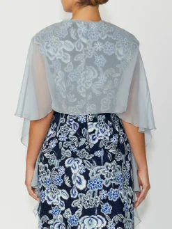 Anthea Crawford Shrugs<Silk Shrug ICE BLUE
