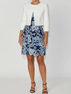 Anthea Crawford Coats & Jackets<Crepe Single Button Jacket Ivory