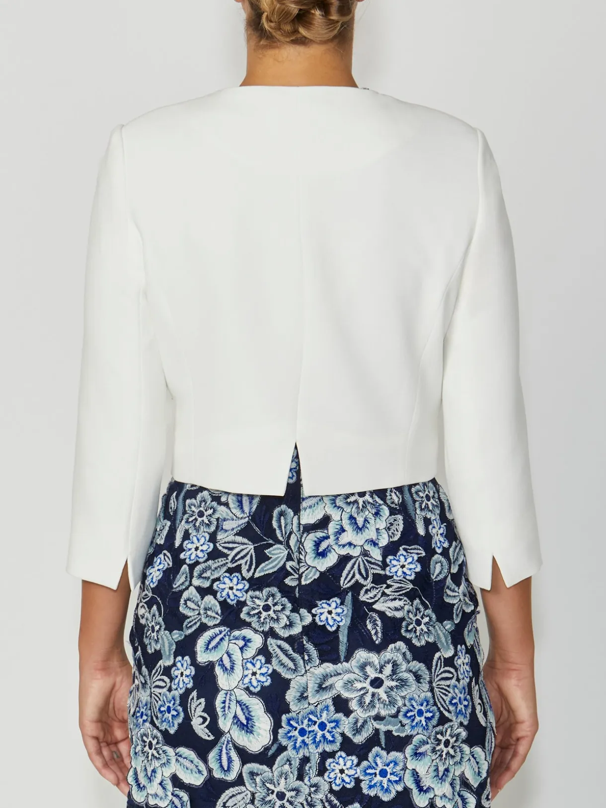 Anthea Crawford Coats & Jackets<Crepe Single Button Jacket Ivory