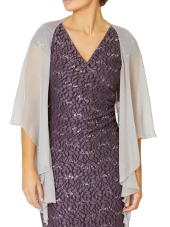Anthea Crawford Shrugs<Silk Shrug Misty Lilac