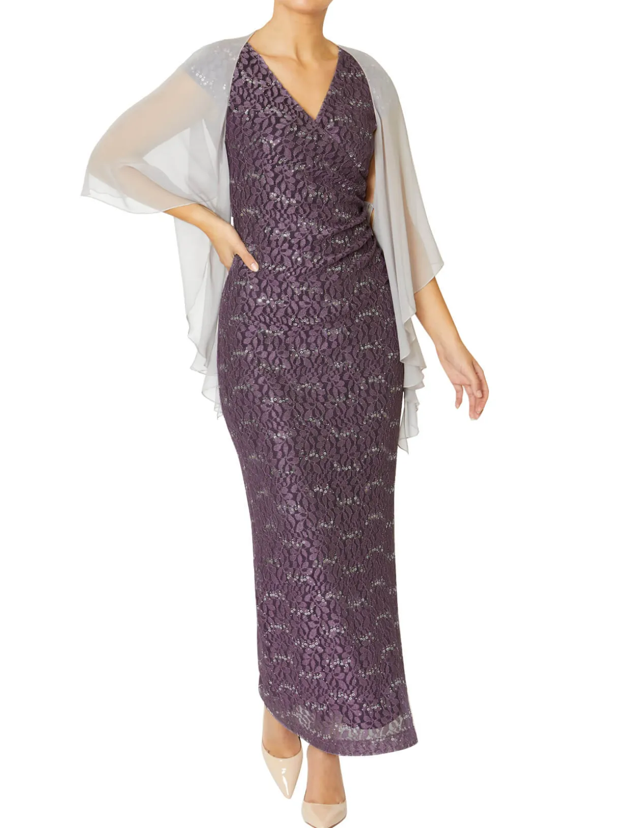Anthea Crawford Shrugs<Silk Shrug Misty Lilac