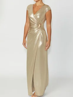Anthea Crawford Mother Of The Bride|Jersey Dresses<Myrah Jersey Gown Gold