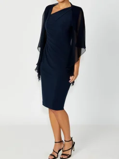 Anthea Crawford Shrugs<Silk Shrug Navy
