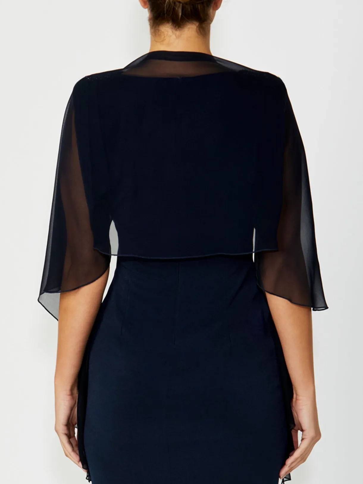 Anthea Crawford Shrugs<Silk Shrug Navy