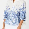 Anthea Crawford Tops<Roberta Cotton Blouse Blue