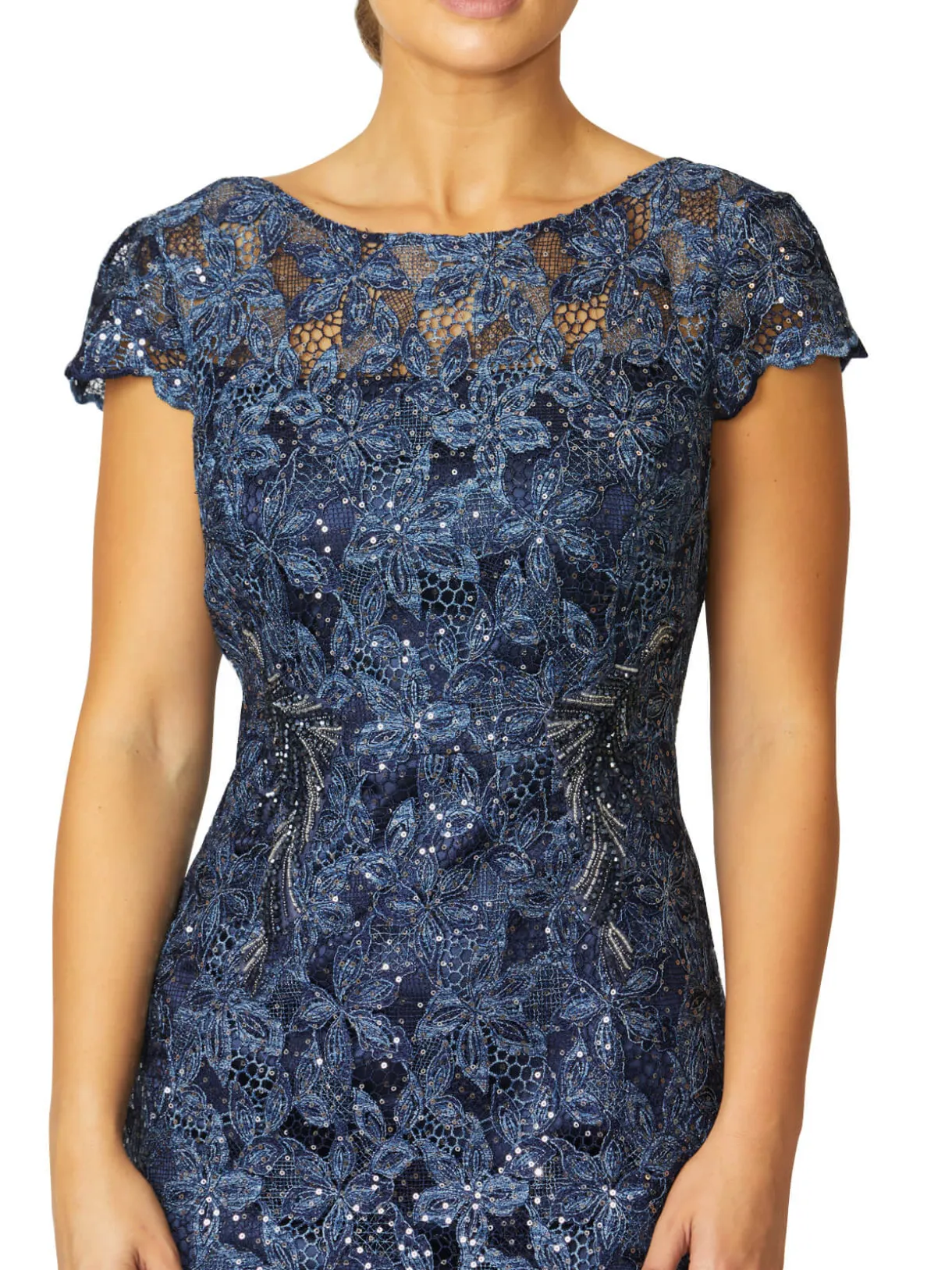 Anthea Crawford Mother Of The Bride|Evening Dresses<Venetia Sequin Lace Dress Blue
