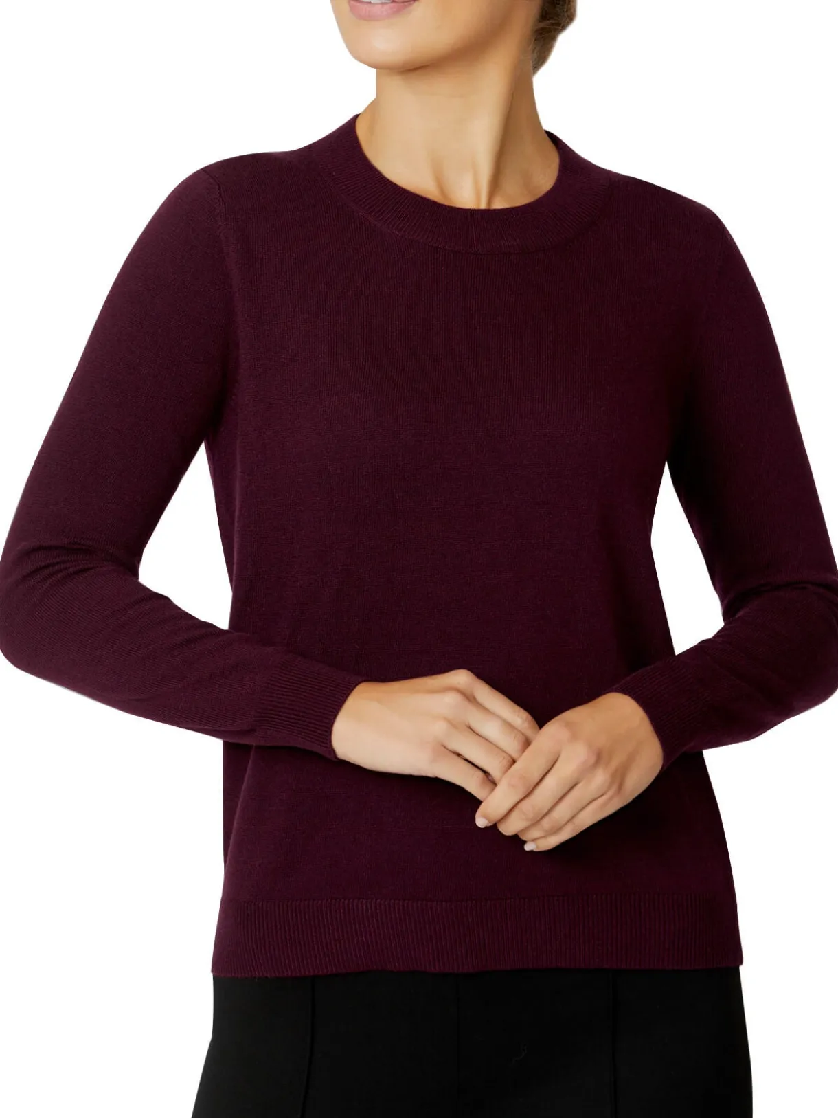 Anthea Crawford Knitwear<Verna Berry Knit Sweater MARLE BERRY