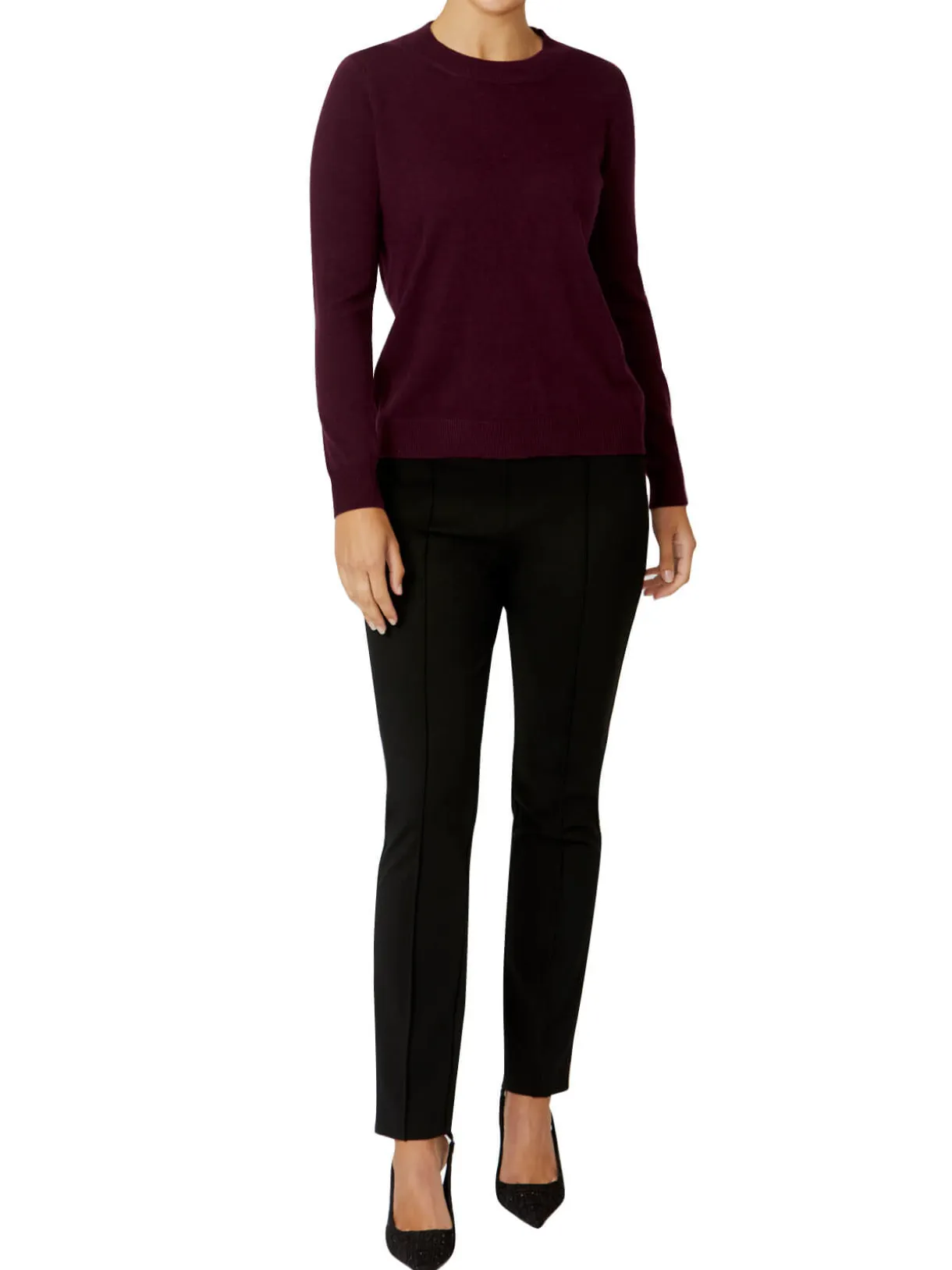 Anthea Crawford Knitwear<Verna Berry Knit Sweater MARLE BERRY