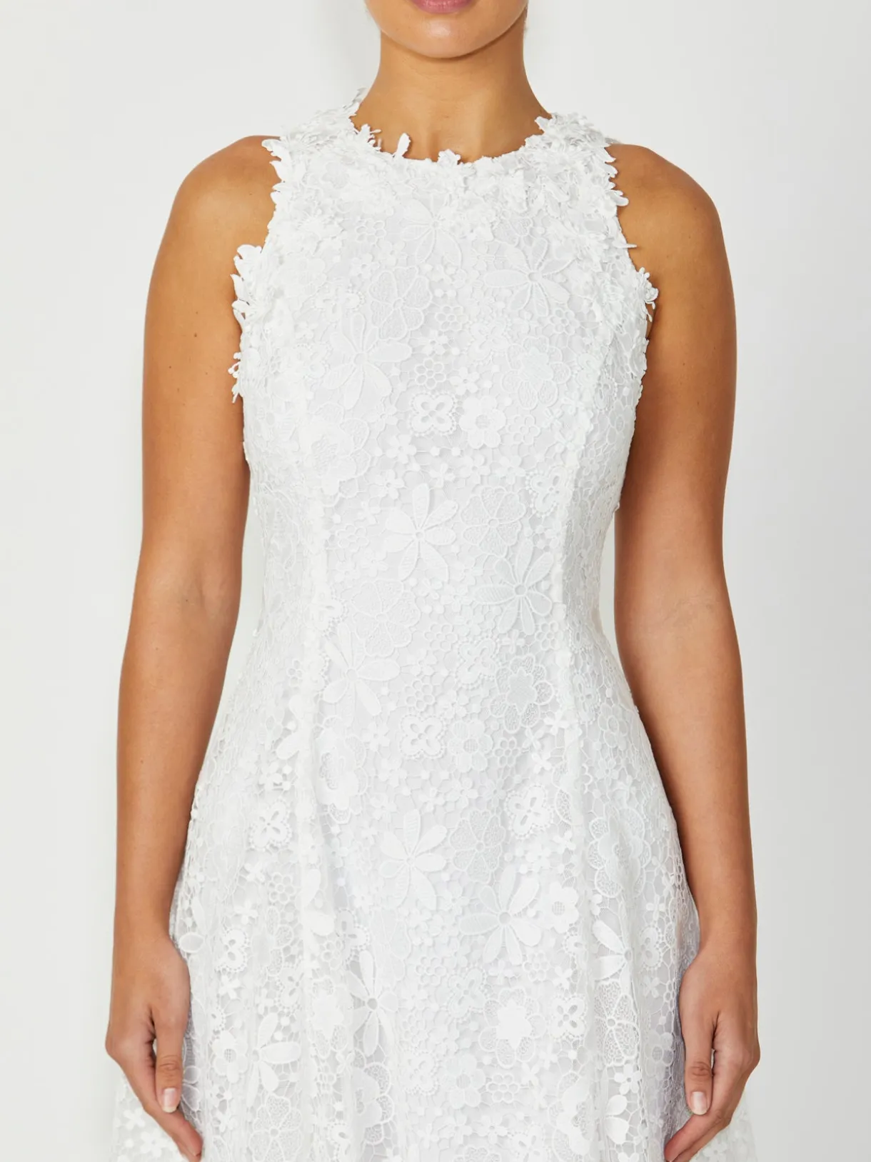 Anthea Crawford Event Dresses|Evening Dresses<Virginia Lace Dress Ivory